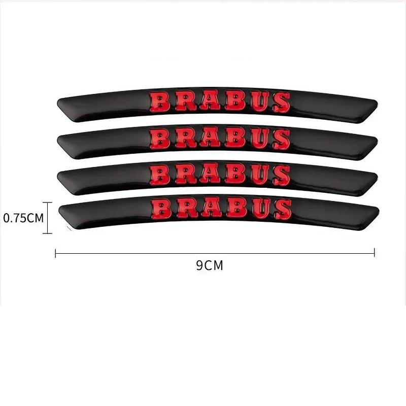 GLC GLB 4pcs AMG Emblem Car Wheel Sticker Rims Cover Decal Accessories For Mercedes Benz Brabus Smart Maybach W204 GLC CLA W20