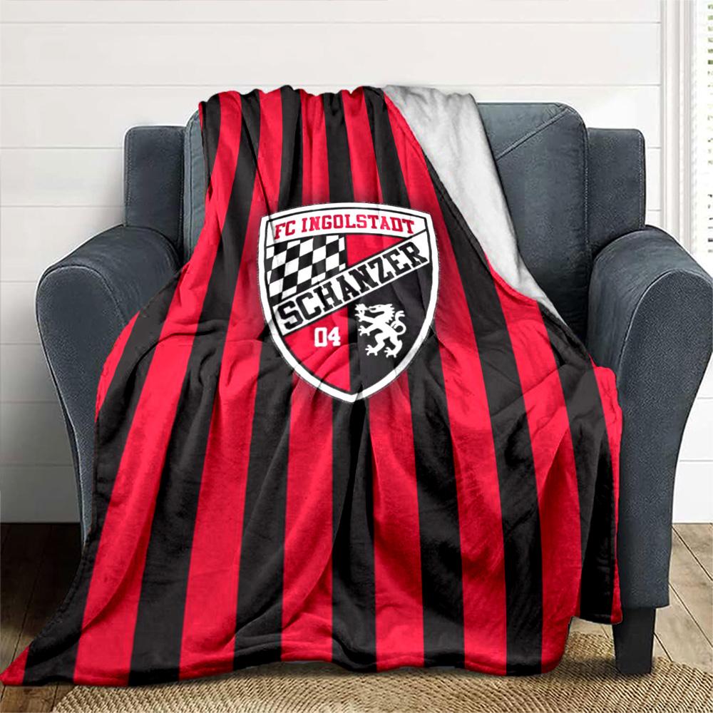 FC Ingolstadt Schanzer Print Flannel Blanket High Quality Warm Comfortable Cover for All Seasons Perfect for Gifts Home Decor