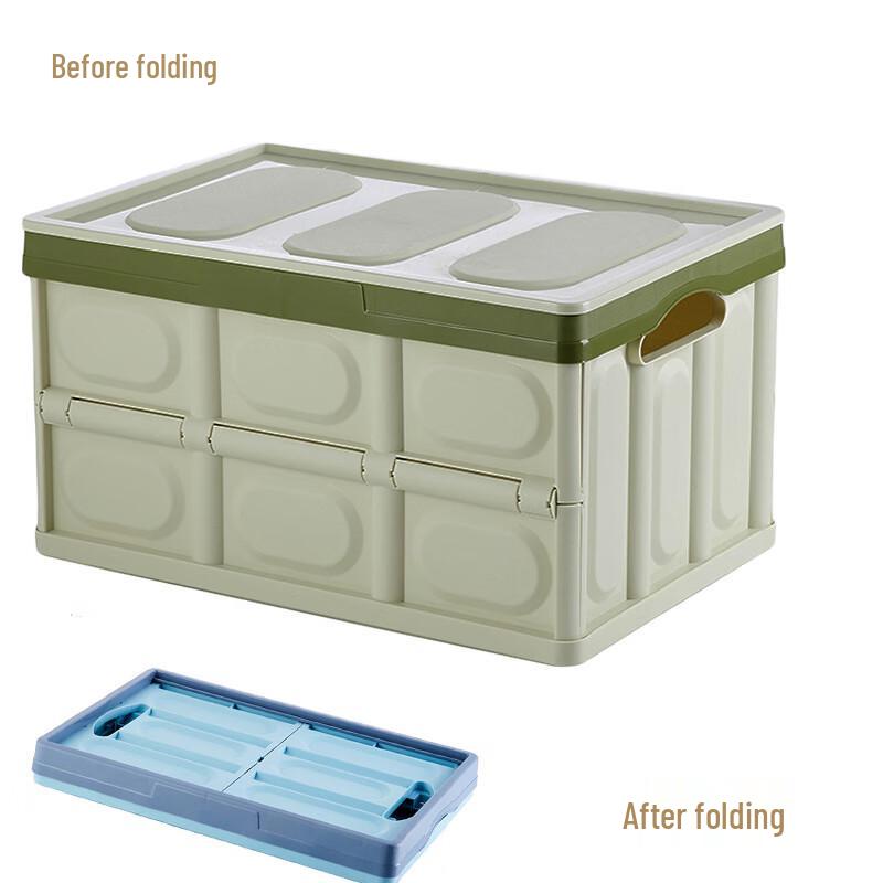Car Trunk Storage Box with Wooden Lid