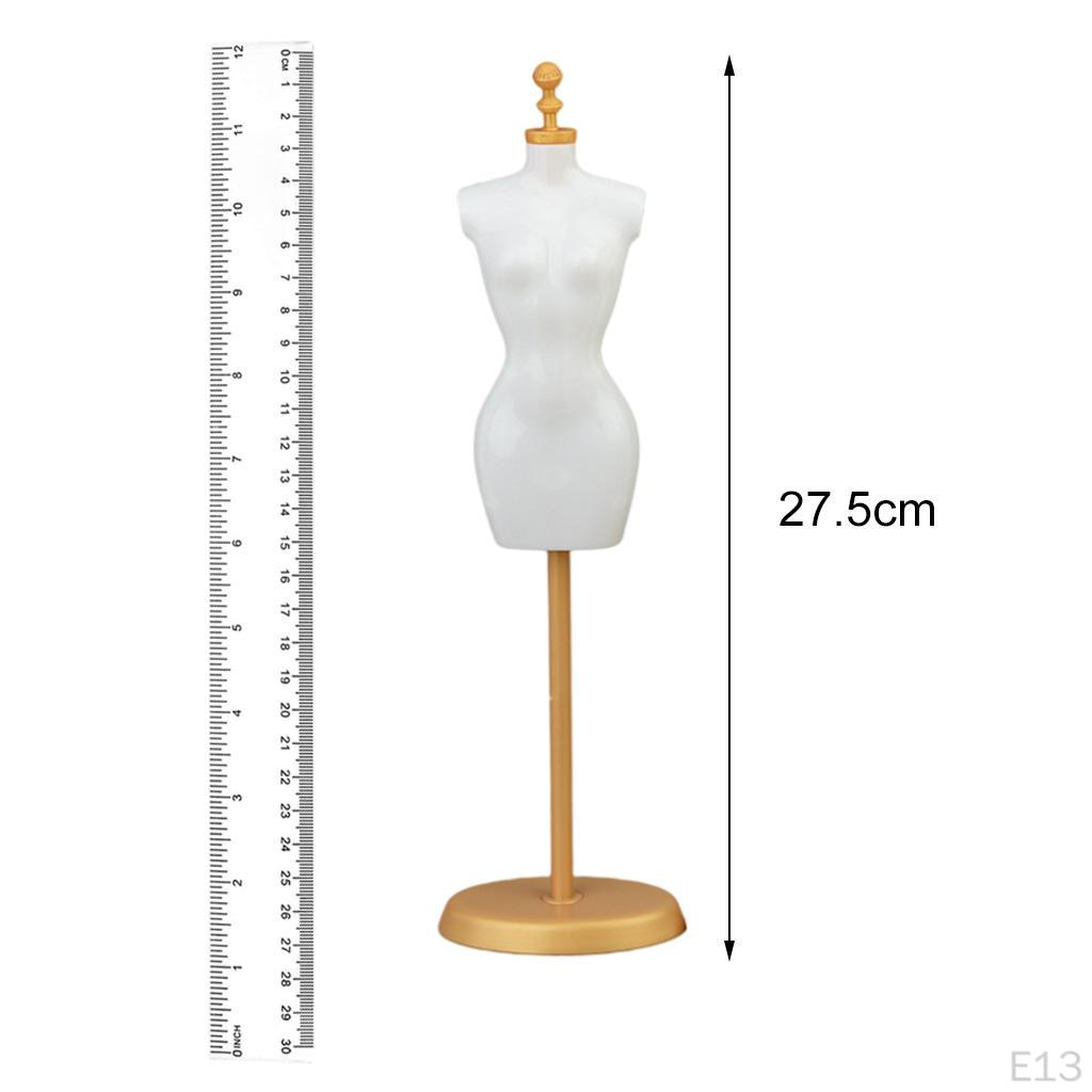 5Pcs Doll Clothes Dress Form Mannequin Mini Holder Stand Support 27.5cm