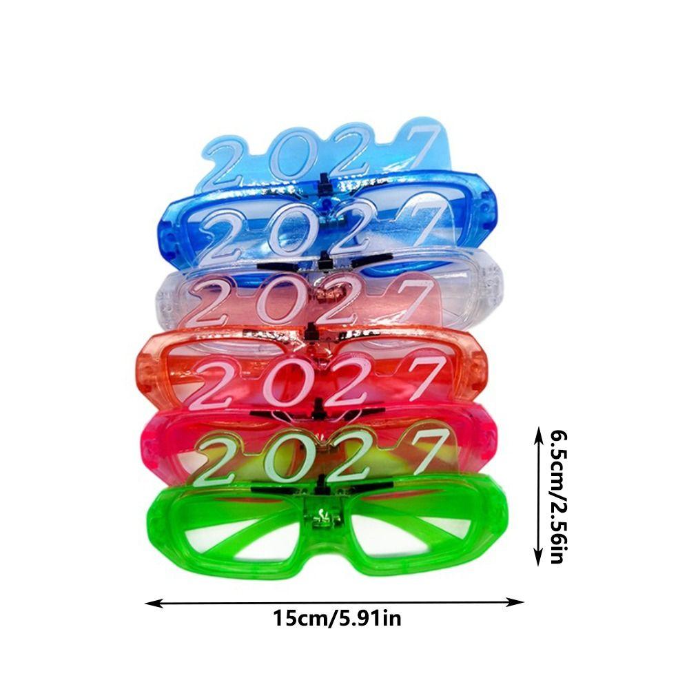Flashing Modes 2027 LED Glasses LED Glow Party Eyewear Festive New Year Glasses  New Year Eve