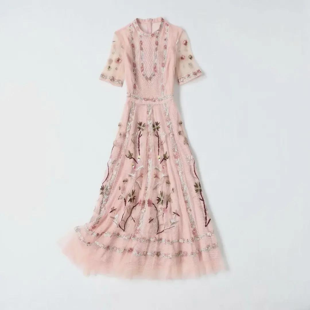 

Женское платье из вышитой сетки европейского лета 2022 г. Large