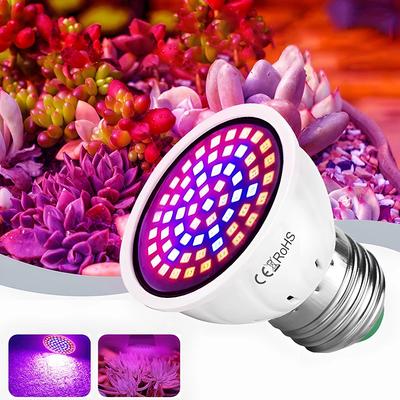 LED Grow Light Bulb E27 220V Full Spectrum Plant Lamp LEDs Growing Light for Indoor Garden, Seedling, Greenhouse, Hydroponics and Grow Tent
