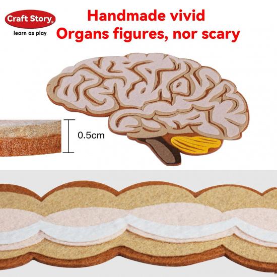 Craftstory Teaching Body Parts Felt Board Stories for Toddlers, Arts Crafts Toys for Kids Sensory Activities Teacher Daycare Supplies