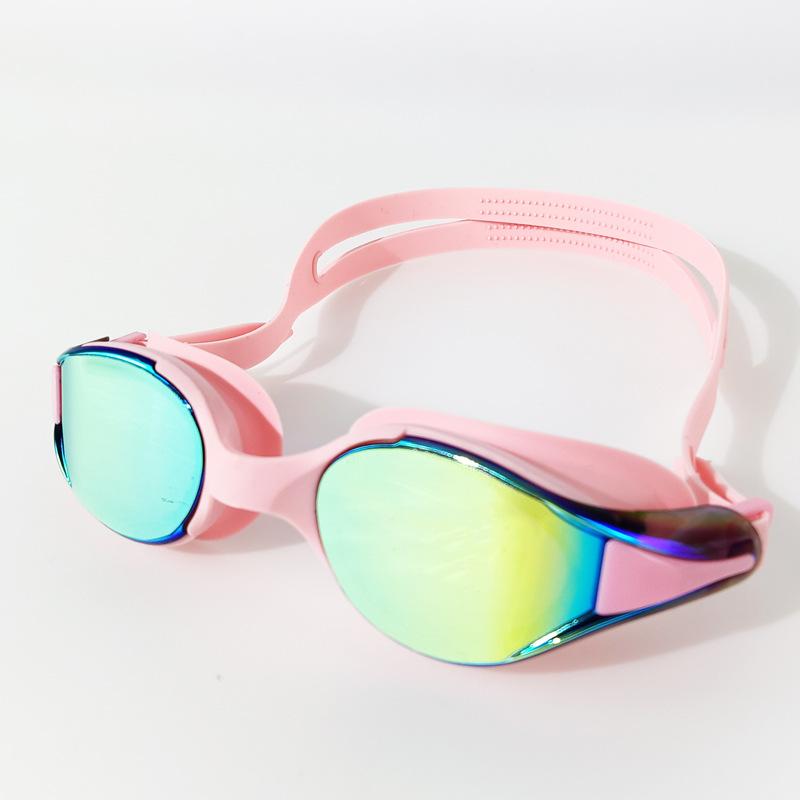 

Oubo electroplated swimming goggles, anti-fog, high-definition, non-irritating blue goggles, unisex racing swimming goggles розовый