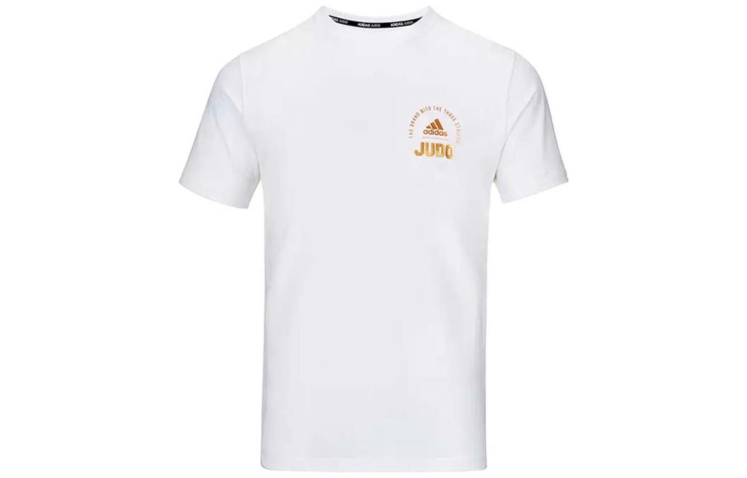 Мужская белая футболка Adidas с золотым логотипом Маленький логотип adiCLTS21SJ-WG XXL