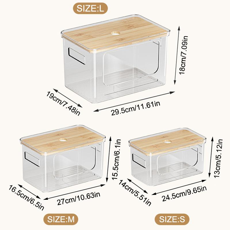 Müllbeutelspender, Stapelbar mit Bambusdeckel – Extra großer Müllbeutelhalter & Unterspülbecken-Organizer für die Küche