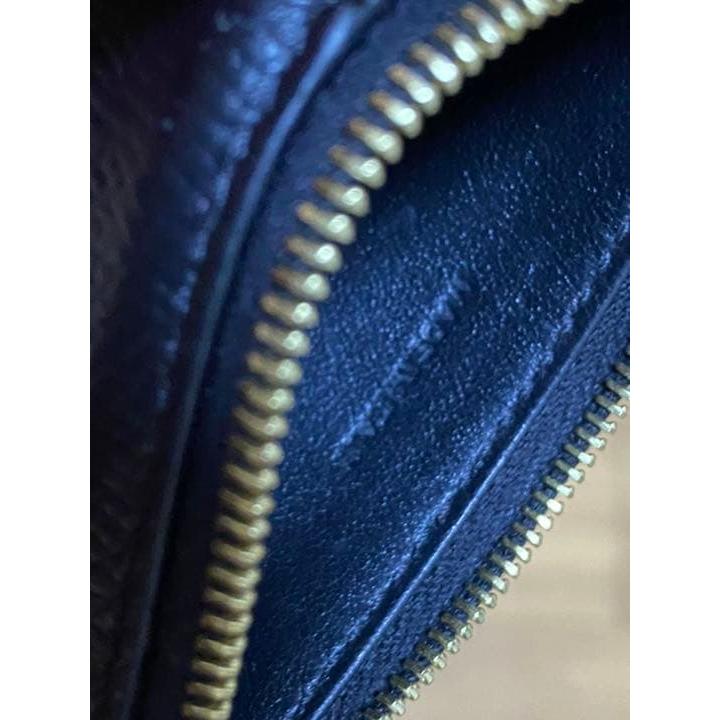 Used celine compact zipped card holder coin purse wallet