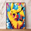 Pokemon Home Decoration Canvas Painting HD Anime Colorful Poster Figure Squirtle Gengar Pikachu Charmander Wall Art Picture Gift