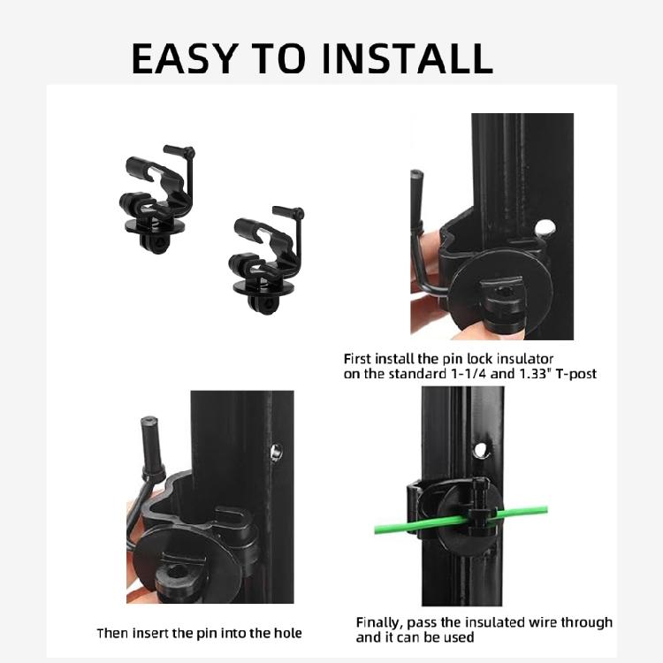 Multipacks of 25 Elegant T Post Insulators Sturdy Plastic Materials Electric Fence Clip Portable for Outdoor Use