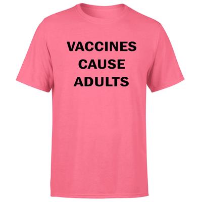 Vaccines Cause Adults Mens T Shirt Funny Novelty Short Sleeve Retro Tee Top
