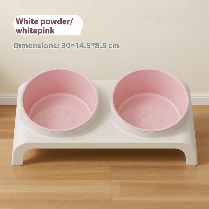 Food Feeders Pet Double Bowls Feeder Adjustable Height Cats Dogs Drinker Water Bowl Dish Elevated Feeding Supplies
