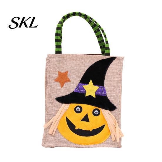 Festive Halloween Candy Holders Trick or Treat Bags, Kids Non Woven Pumpkin Ghost Biodegradable Bags Tote, Reusable Goodie Spooky Party Favor Gift for