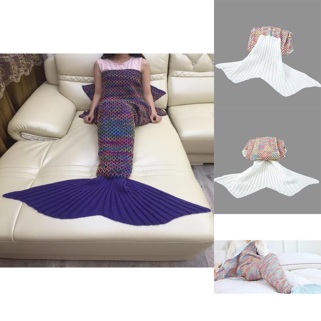 Mermaid Tail Blanket For Kids And Adults With Fleece Material Perfect For Spring And Autumn Cozy Comfort
