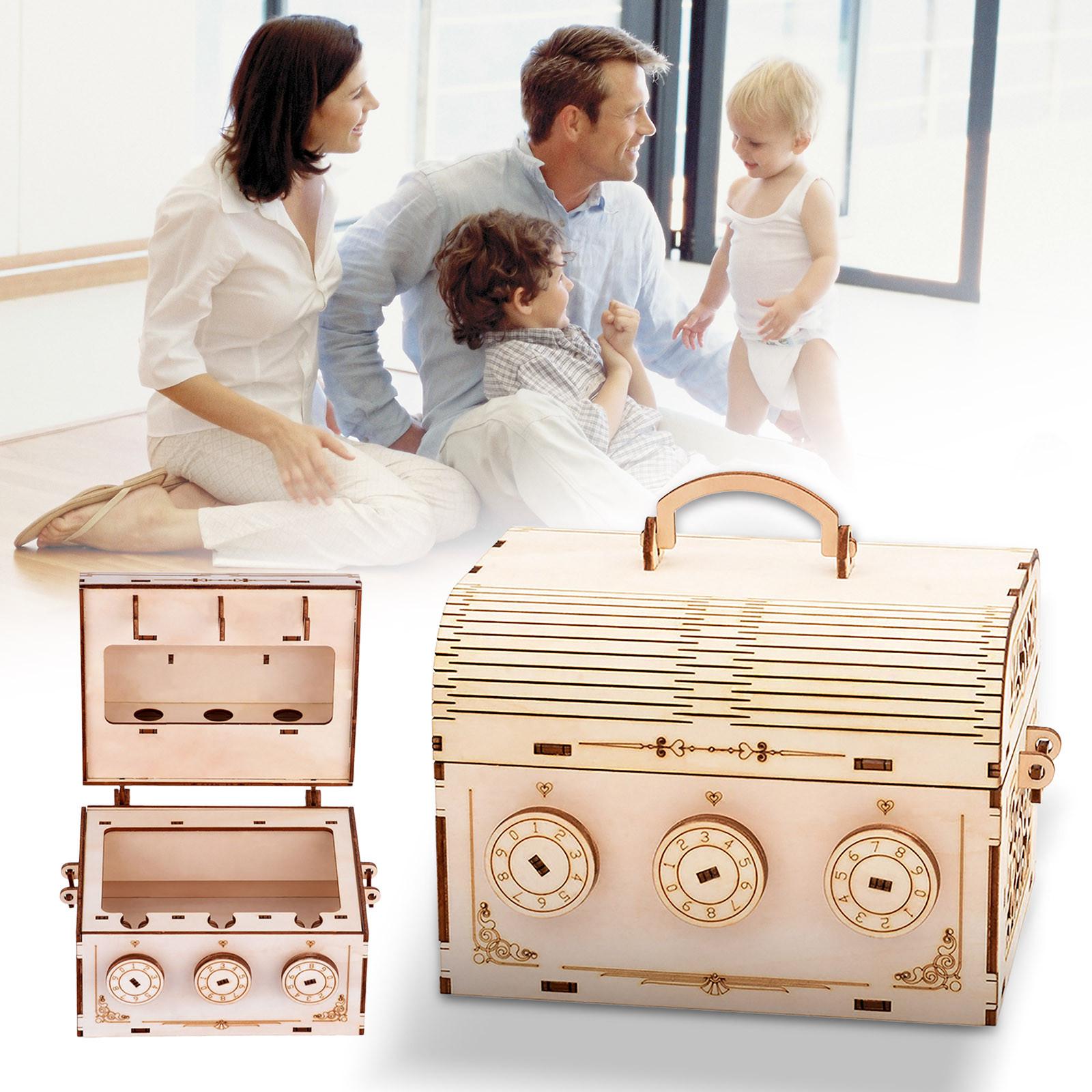 DIY креативная 3D деревянная игра-головоломка в сборе с паролем — фото 6