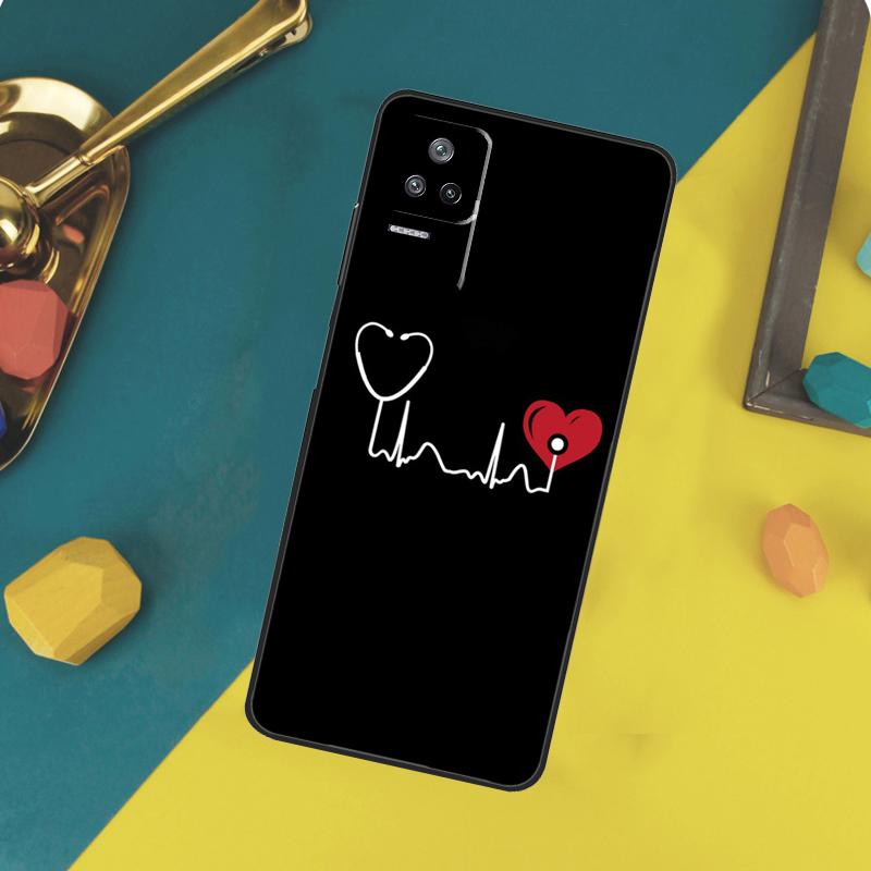 Nurse Heartbeat Case For Xiaomi 15 14 13 Ultra 11T 12T 13T 14T Pro POCO X7 Pro X3 X5 X6 F5 F6 M6 Pro Funda