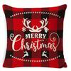 Home Decor Christmas Snowflake & Plaid Pattern Cushions Pattern Cushion Cover Suitable For Sofa Bedroom Car Pillow Cover