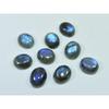 10X12MM Natural Labradorite Blue Fire Oval Cabochon Loose Gemstone 09Pcs Lot C-1050