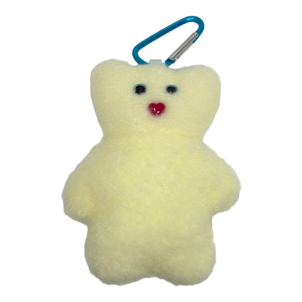 

mojojojo Plush Toy Pouch with Carabiner, Approx. 15cm, Cute Mascot, Perfect for Plushie Photography (Cherry on top (White))
