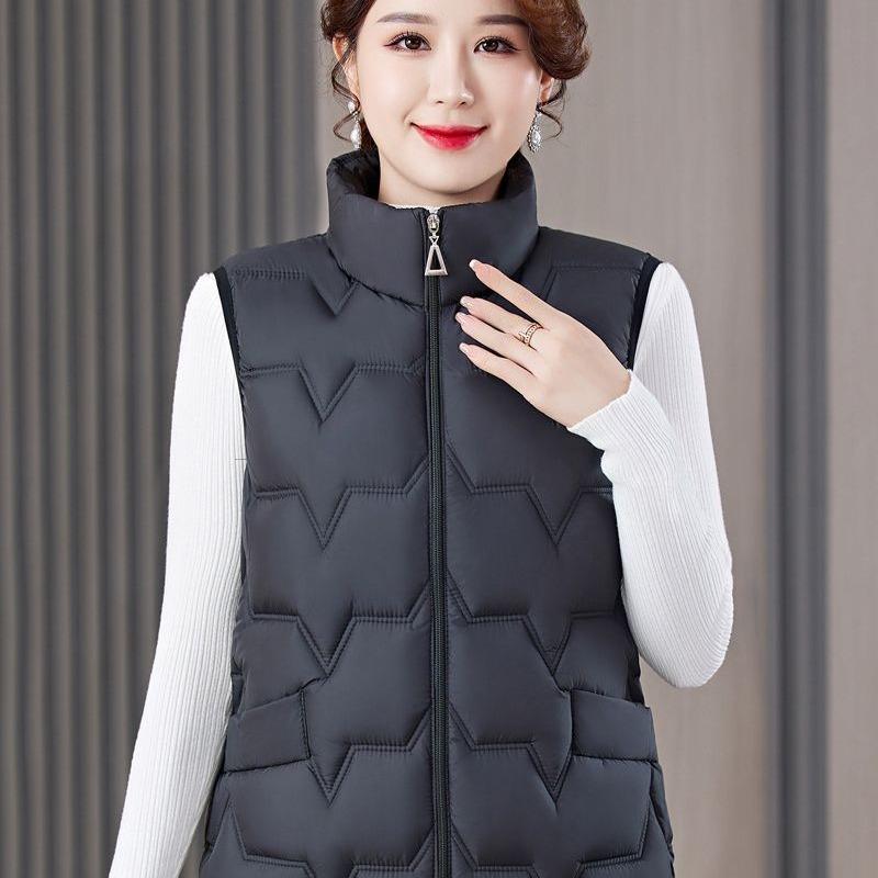 Die Ältere Baumwollweste Mutterkleidung Baumwolle Stehkragen Freizeitweste Warm Winter