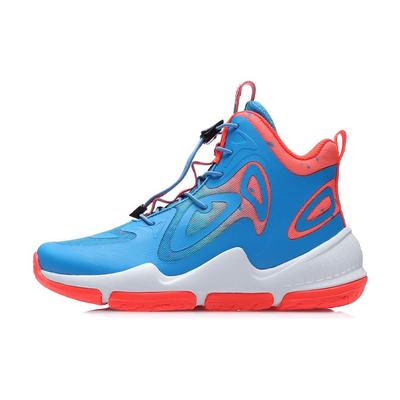 LiNing High-Top Basketball Shoes Kids Sneakers Blue Red YKBR064-13