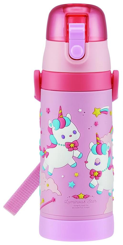 Skater Stainless Steel 3D Water Unicorn Kids' Bottle, Design, 480ml, SDPV5-A