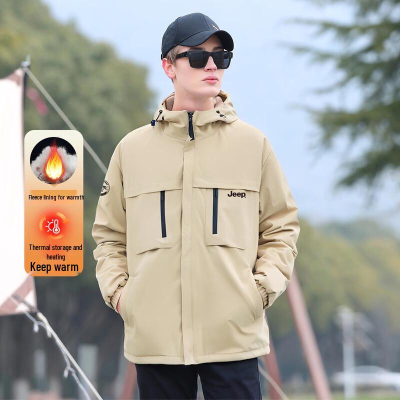 Jeep Men s Hooded Thickened Warm Padded Jacket XL