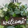 12'' Welcome Sign Wreath Fall Outdoor Indoor Decorations Wedding Party Farmhouse Dinner Artificial