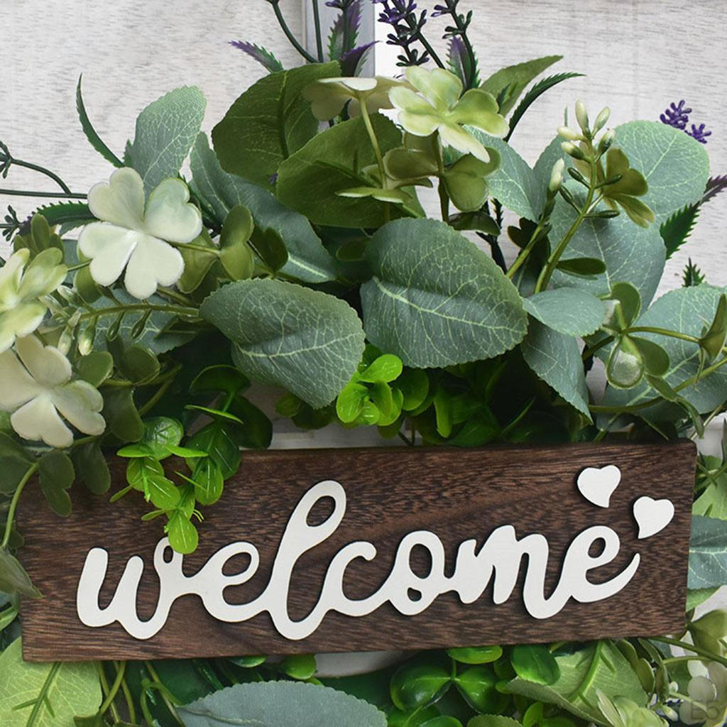 12'' Welcome Sign Wreath Fall Outdoor Indoor Decorations Wedding Party Farmhouse Dinner Artificial
