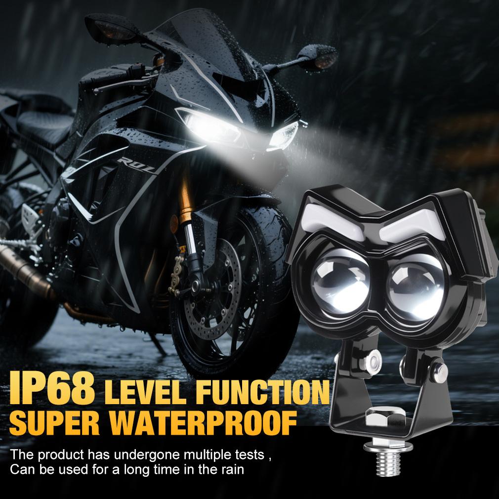 1pc/2Pcs 3inch LED Driving Light Dual Color LED Motorcycle Sportlight Auxiliary Lamp Owl for Truck Offroad 12V 24V