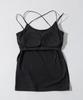 Nano Universe Back Cross Camisole with Size Women's Cups, M, 010, Black, 669-5124311