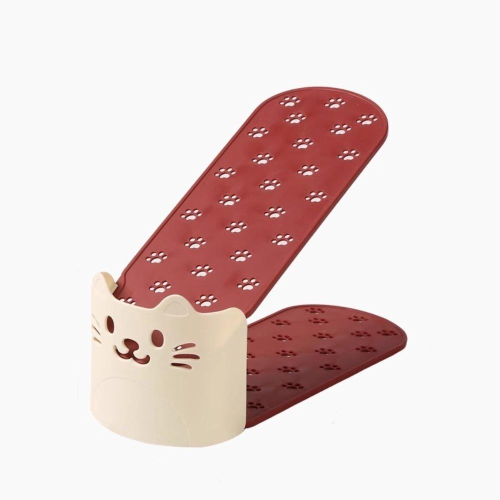 

Регулируемая подставка для обуви однотонная органайзер для обуви новая обувная полка организация шкафа красный