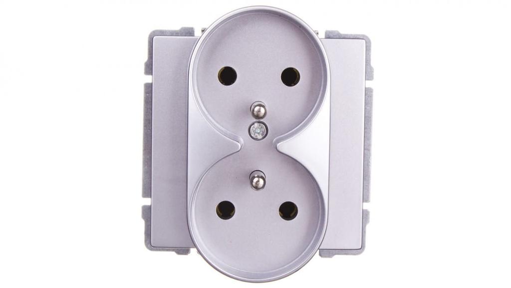 Kos66 Double Socket Z/U Aluminum 664049