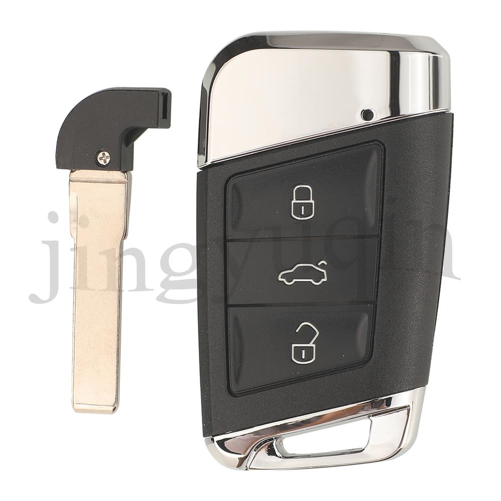jingyuqin 3Buttons 433MHZ MQB48 Chip Remote Smart Car Key For VW Volkswagen Passat Variant Magotan B8 Superb Skoda A7 2015-2020 HU66 Blade
