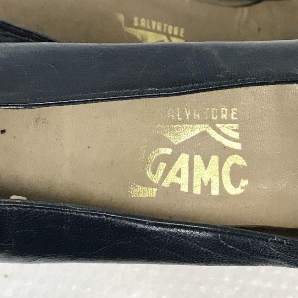 Made in Italy Salvatore Ferragamo Leather Pumps Women’s 6.5AA 23.0 Navy Slim Fit(USED)