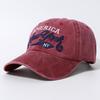 Vintage Washed Distressed Summer Travel Sun Protection Hat Embroidered Retro Letters Baseball Cap For Outdoor Activities