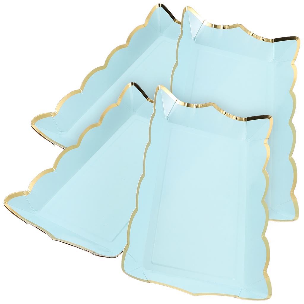 Square Paper Lace Plate Serving Trays for Party Food Fruit Cookie Platters Parties Plates