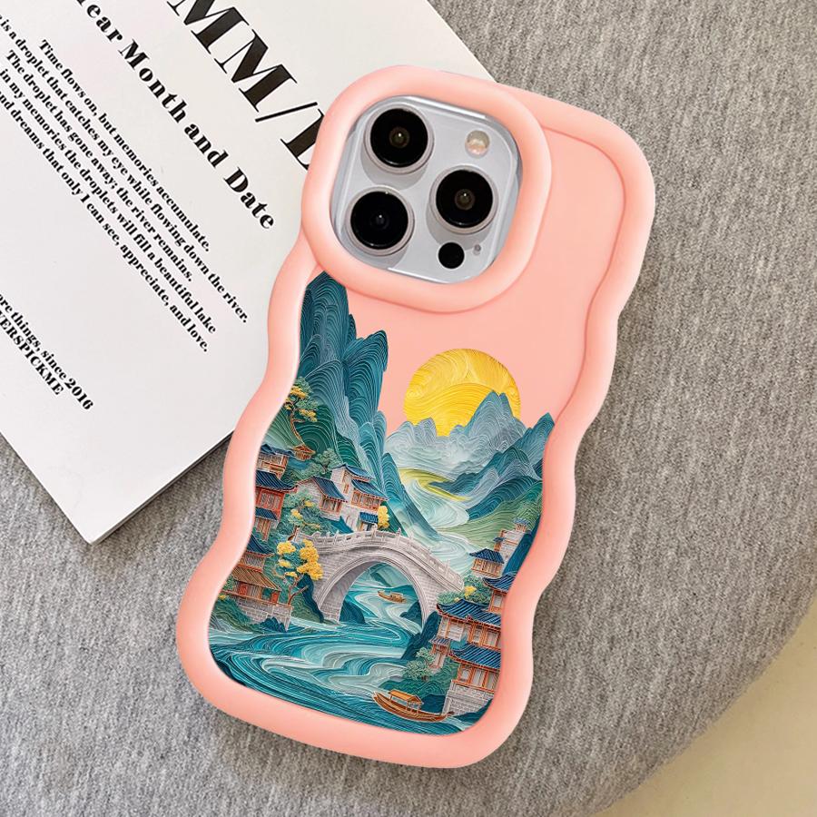 Mountain Art Case for iPhone 17 Air 13 XR 15 Plus 16 Pro Max 11 14 8 12 Soft Phone Cover