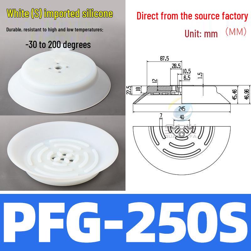 Industrial Pneumatic Silicone Suction Cup for Robot Arms (PF/PFG-100/120/150/200/250)