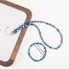 Blue Phosphorite & Garnet Sterling Silver Necklace & Bracelet Set - Elegant Natural Stone Jewelry for Women