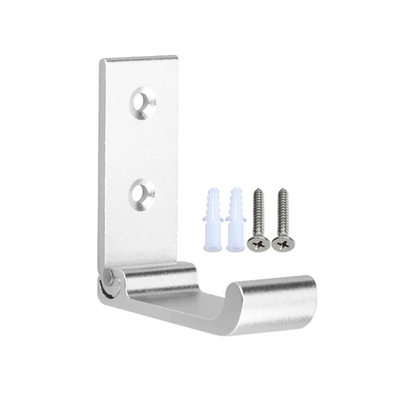 

Складные крючки Настенные двери Одежда Пальто Шляпа Сумки Вешалки из алюминиевого сплава Кухня Ванная комната Нержавеющие крючки для полотенец Складной одинарный крючок L серебряный