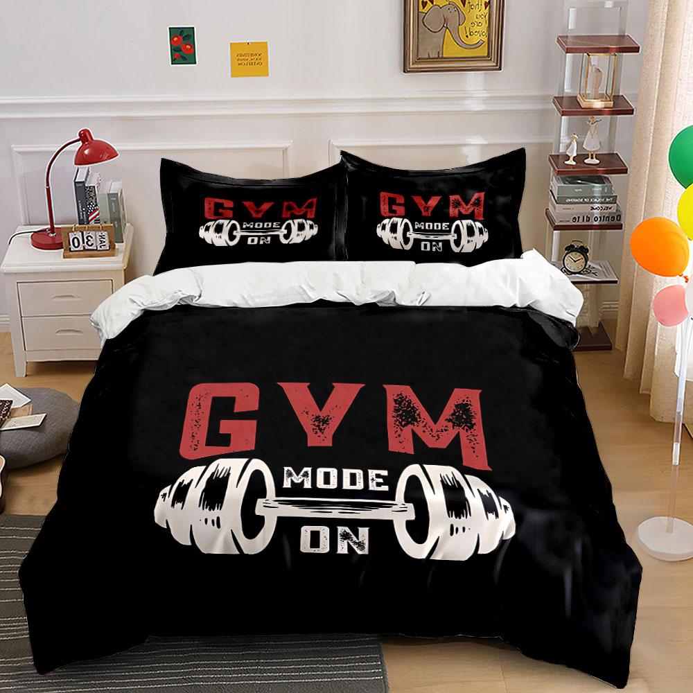 Gym Mode On Fitness Design Bedding