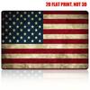 Blechschild Vintage Amerikanische Flagge Metallposter Druck Nicht D Rustikal Patriotische Wanddekoration für Zuhause Bar Garage Man Cave Büro Rot W