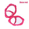 Romantic Mini Rose Flower Mini Mirror Small Pocket Makeup Mirror Double Sided Hand Mirrors Compact Cosmetic Beauty Tool