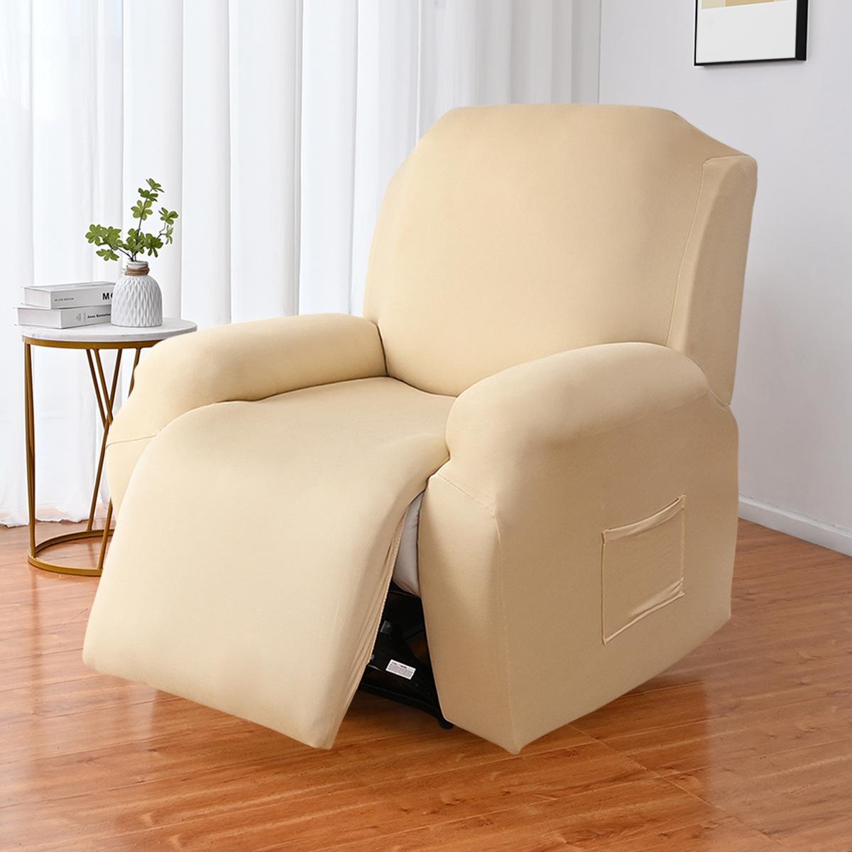 

Elastic Milk Silk Chivas Sofa Cover Split Chivas Sofa Lounge Chair Cover for Home Durable Durable Useful Useful Single (4 pieces)