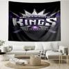 Kings Basketball Team Logo Schnelltrocknendes Wandteppich zum Aufhängen für Schlafzimmer, Wohnzimmer, Spielzimmer, Dekorations-Kunstzimmer Wandteppich Feiertags- und Geburtstagsgeschenke