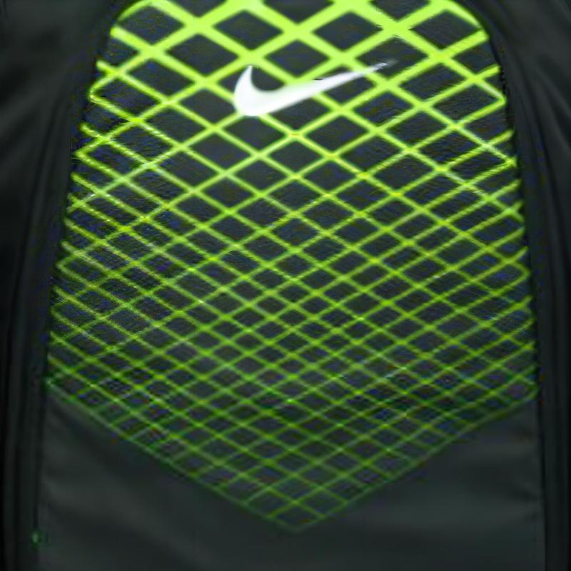 Nike Polyester Backpack Regular Unisex Black/Green Casual BA5374-010