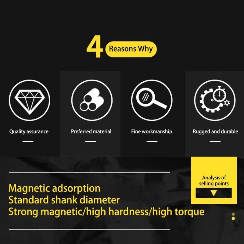 1/4" Hex Bits Set Tamper Proof Security Drill Magnetic Bits Set Torx Electric Screwdriver Tips HRC60 High Hardness