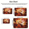 Anime Swordsman Area Rug,Flame Theme Floor Mat, Decorative Carpet for Gaming Room Bedroom Living Room, Washable Home Decor Gift