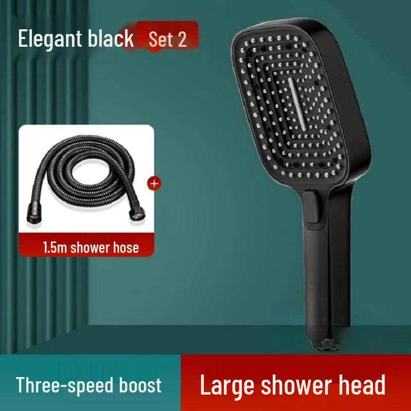 Matte Black Shower Head System